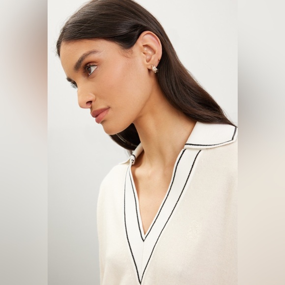 SANDRO Alizia Cashmeree Vneck Pullover Sweater - Picture 3 of 6